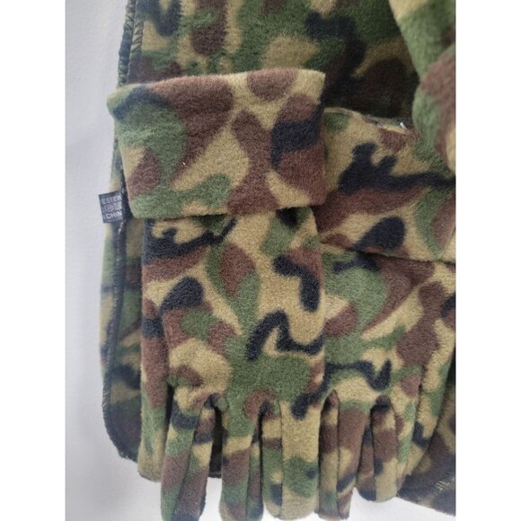 3 Piece unisex Microfleece Beanie Hat, gloves, and scarf Set Cammo - Picture 1 of 3